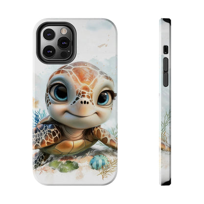 Cute Sea Turtle print Design Tough Phone Case compatible with a large variety of iPhone models, Gift, Phone Case