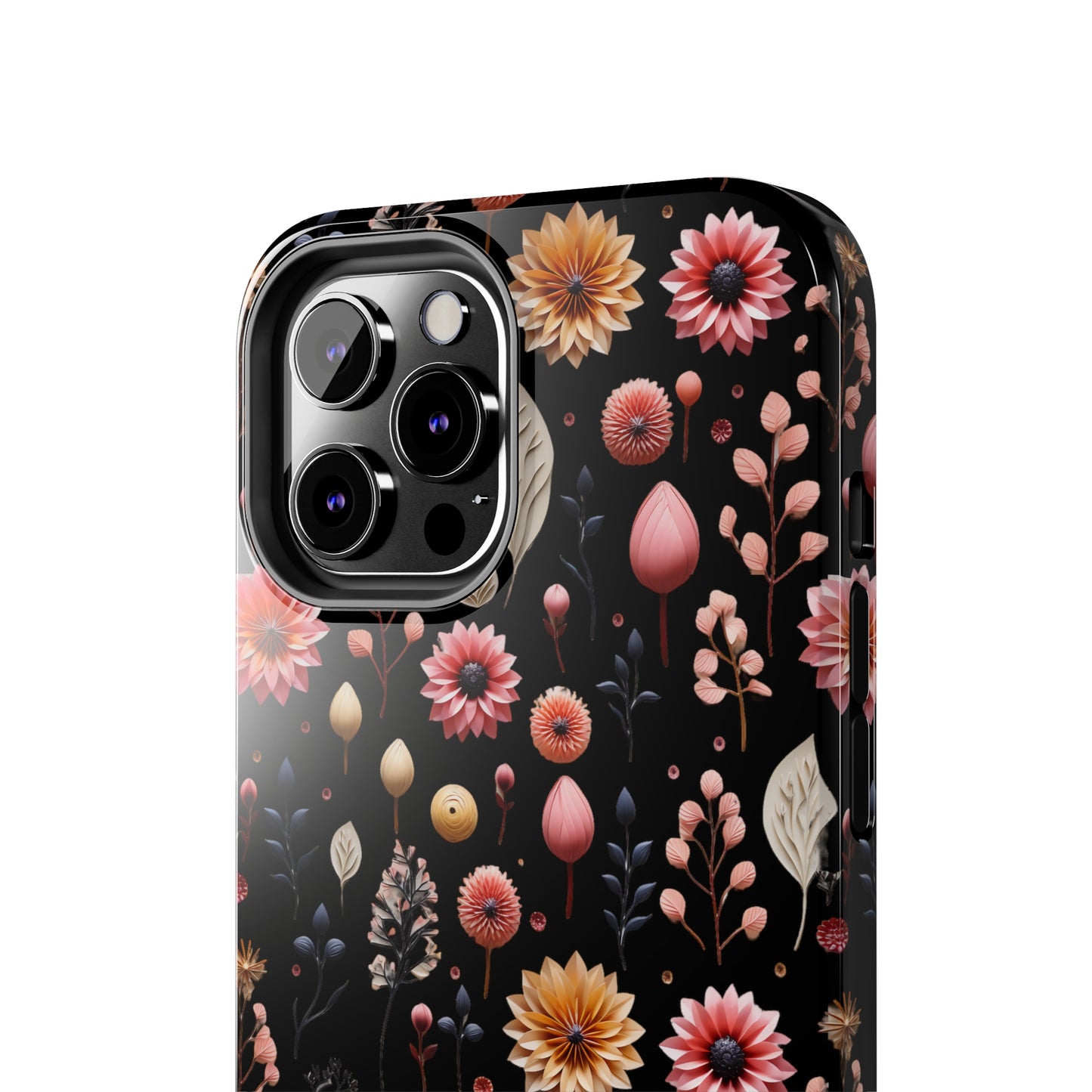 Floating Flowers print design Tough Phone Case compatible with a large variety of iphone models