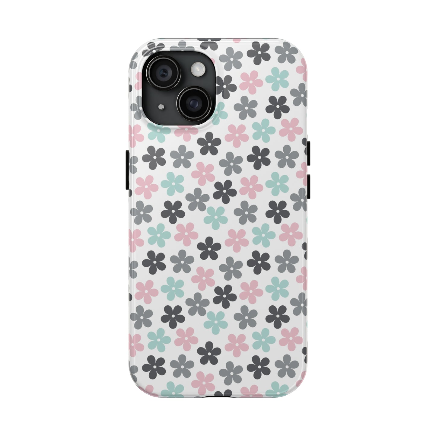 Pastel Groovy Flowers print design Tough Phone Case compatible with a large variety of iphone models