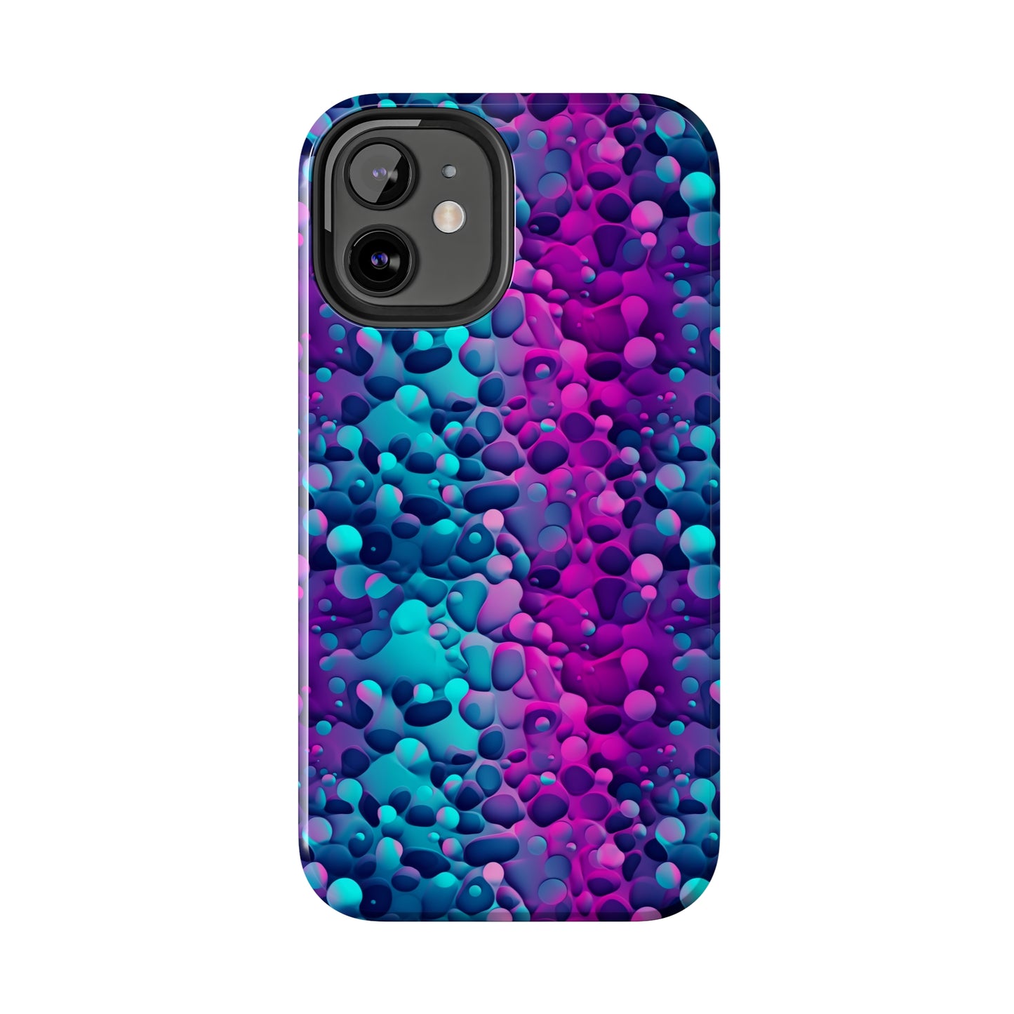 3D Bubble Print Pattern Design Tough Phone Case compatible with a large variety of iPhone models, Phone Case, Gift