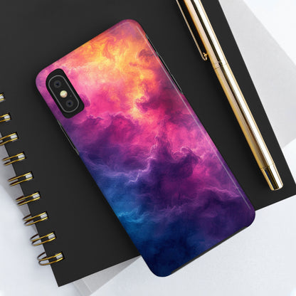 Abstract Art Colorful Nebula Design Phone Case- Lightweight, Impact Resistant Cover for iPhone 6, 6s, 12, 13, 14, 15