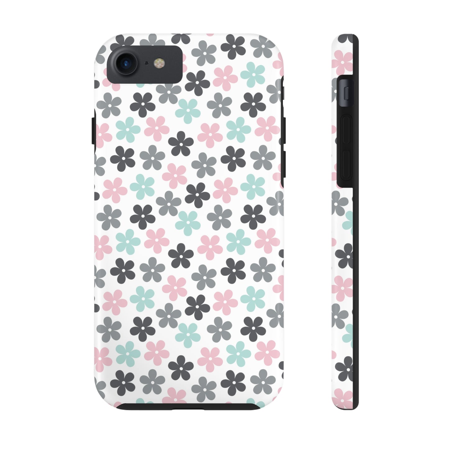 Pastel Groovy Flowers print design Tough Phone Case compatible with a large variety of iphone models