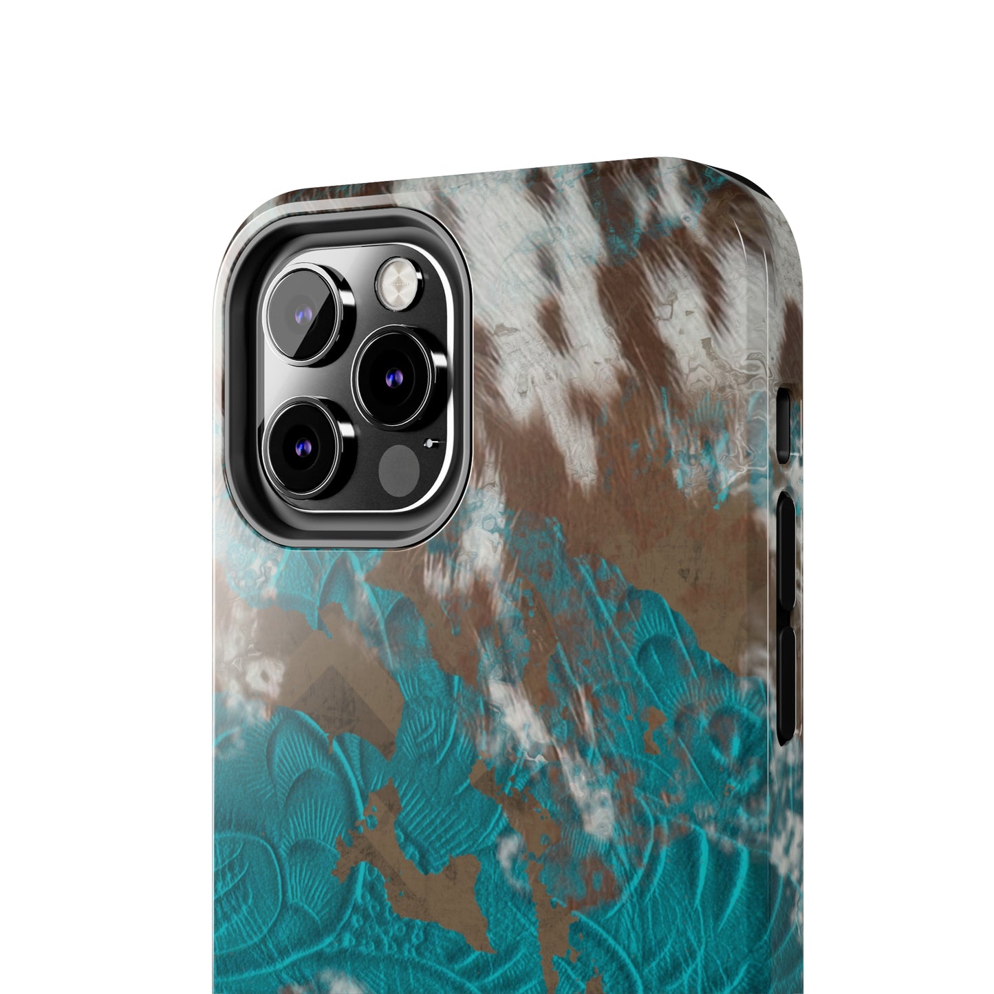 Western Cow Print Design  Phone Case- Lightweight, Impact Resistant Cover for iPhone 6, 6s, 12, 13, 14, 15