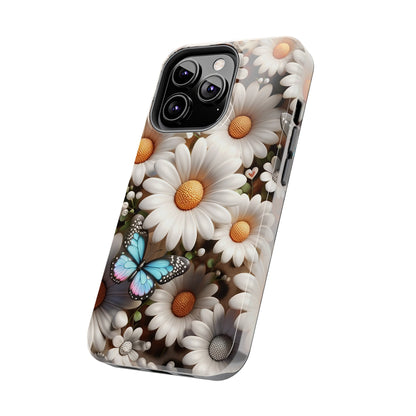 Butterflies, Leopard Print & Daisies Digital print Design Tough Phone Case compatible with a large variety of iPhone models,Gift, Phone Case