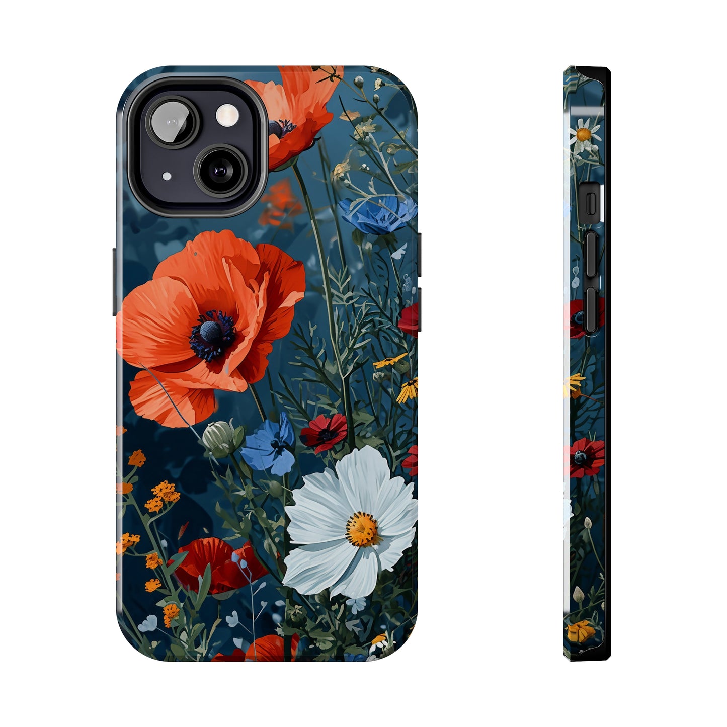 Wildflowers Vibrant Tones Digital print Design Tough Phone Case compatible with a large variety of iPhone models, Gift, Phone Case