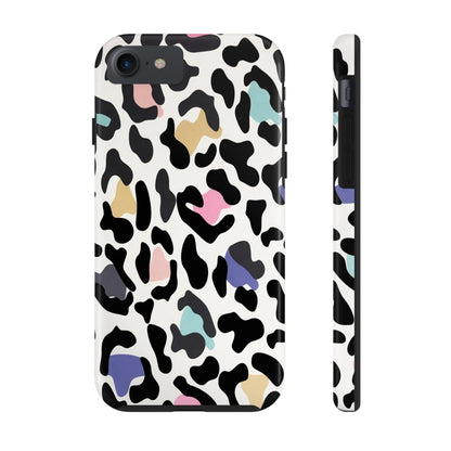 Rainbow Leopard Print design Tough Phone Case compatible with a large variety of iPhone models, Birthday Gift, Phone Case