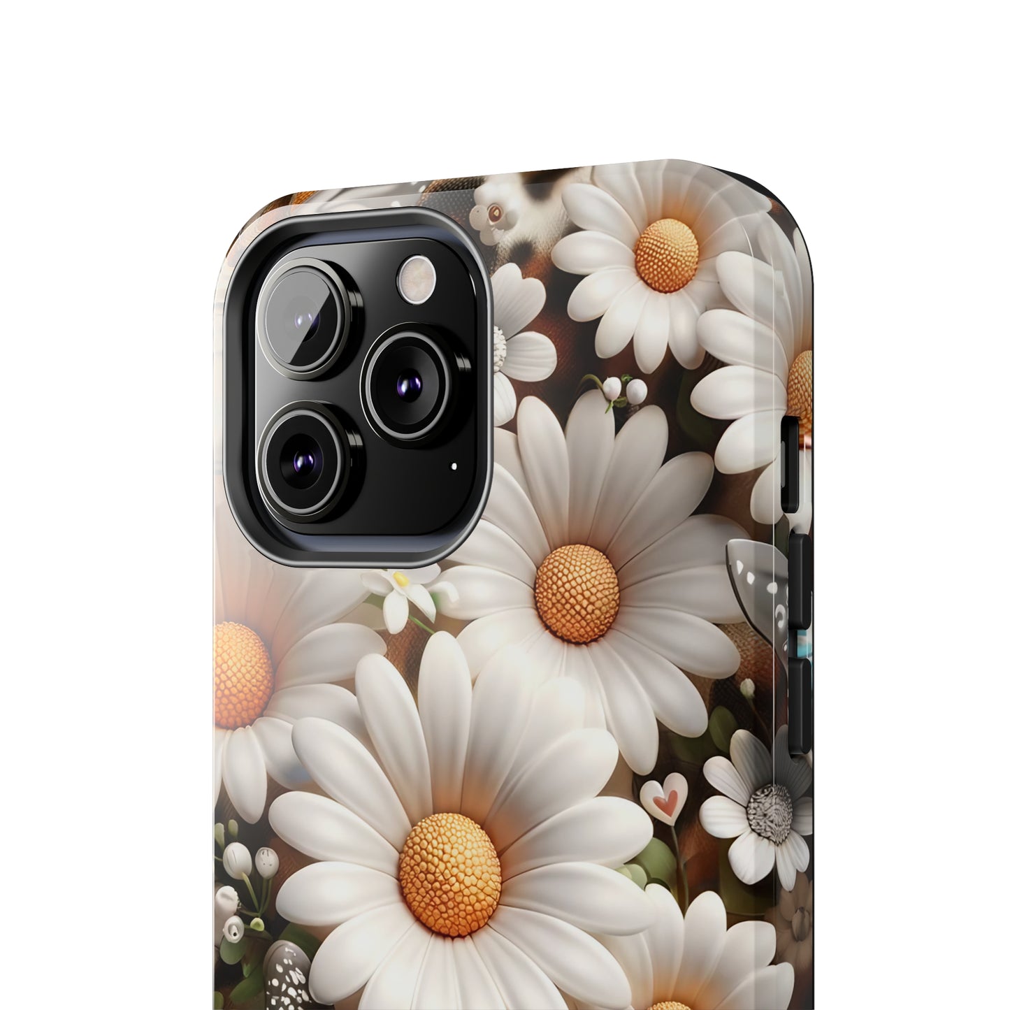 Butterflies, Leopard Print & Daisies Digital print Design Tough Phone Case compatible with a large variety of iPhone models,Gift, Phone Case