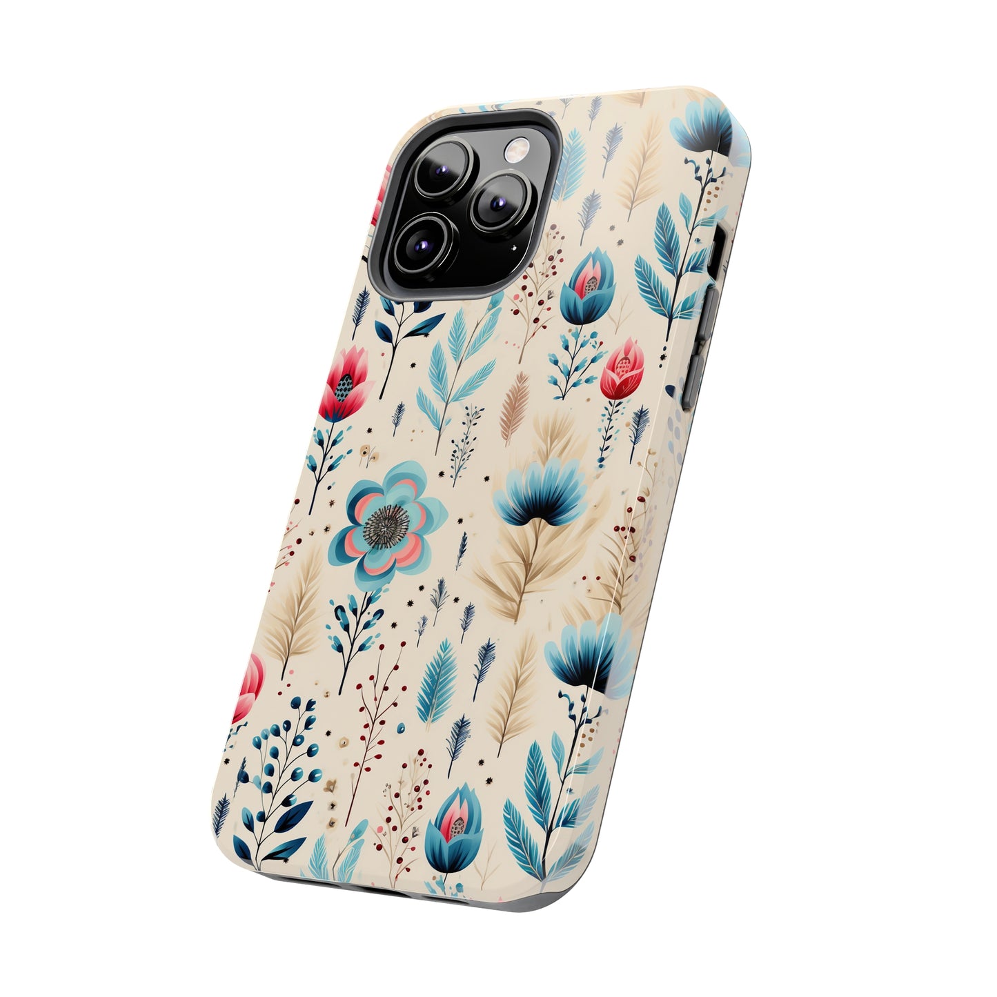 Boho Floral Pattern design Tough Phone Case compatible with a large variety of iphone models