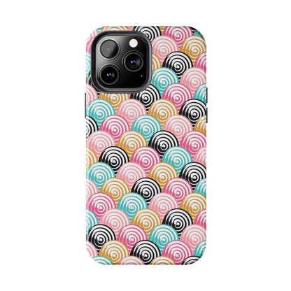 Rainbow Swirls Pattern design Tough Phone Case compatible with a large variety of iphone models