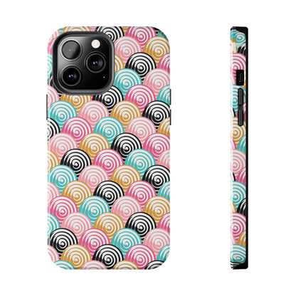 Rainbow Swirls Pattern design Tough Phone Case compatible with a large variety of iphone models