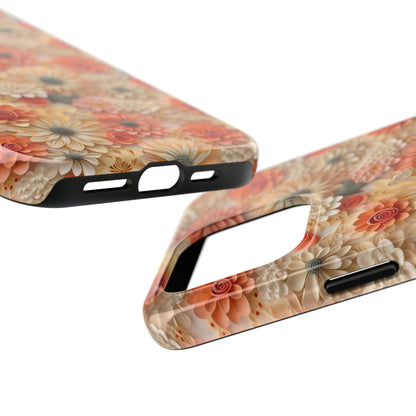 3D Wildflower Floral Pattern print design Phone Case- Lightweight, Impact Resistant Cover for iPhone 6, 6s, 12, 13, 14, 15