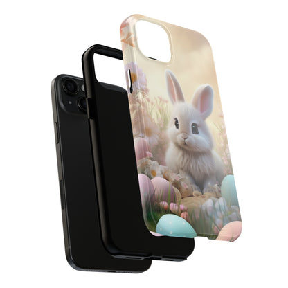 Cute Easter Bunny Pattern Design Tough Phone Case compatible with a large variety of iPhone models, Gift, Phone Case