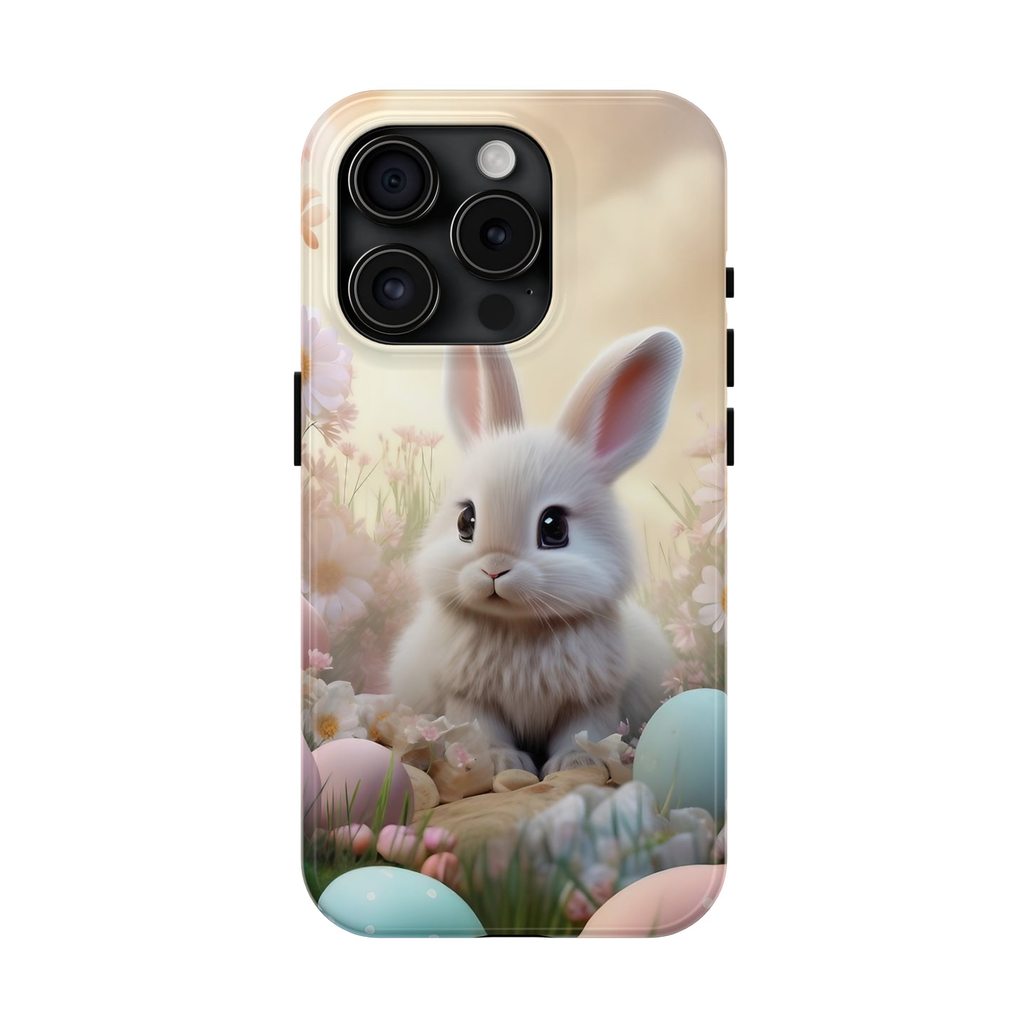 Cute Easter Bunny Pattern Design Tough Phone Case compatible with a large variety of iPhone models, Gift, Phone Case