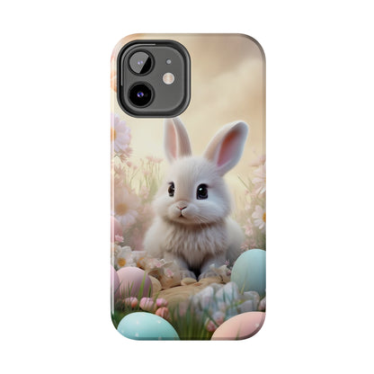 Cute Easter Bunny Pattern Design Tough Phone Case compatible with a large variety of iPhone models, Gift, Phone Case