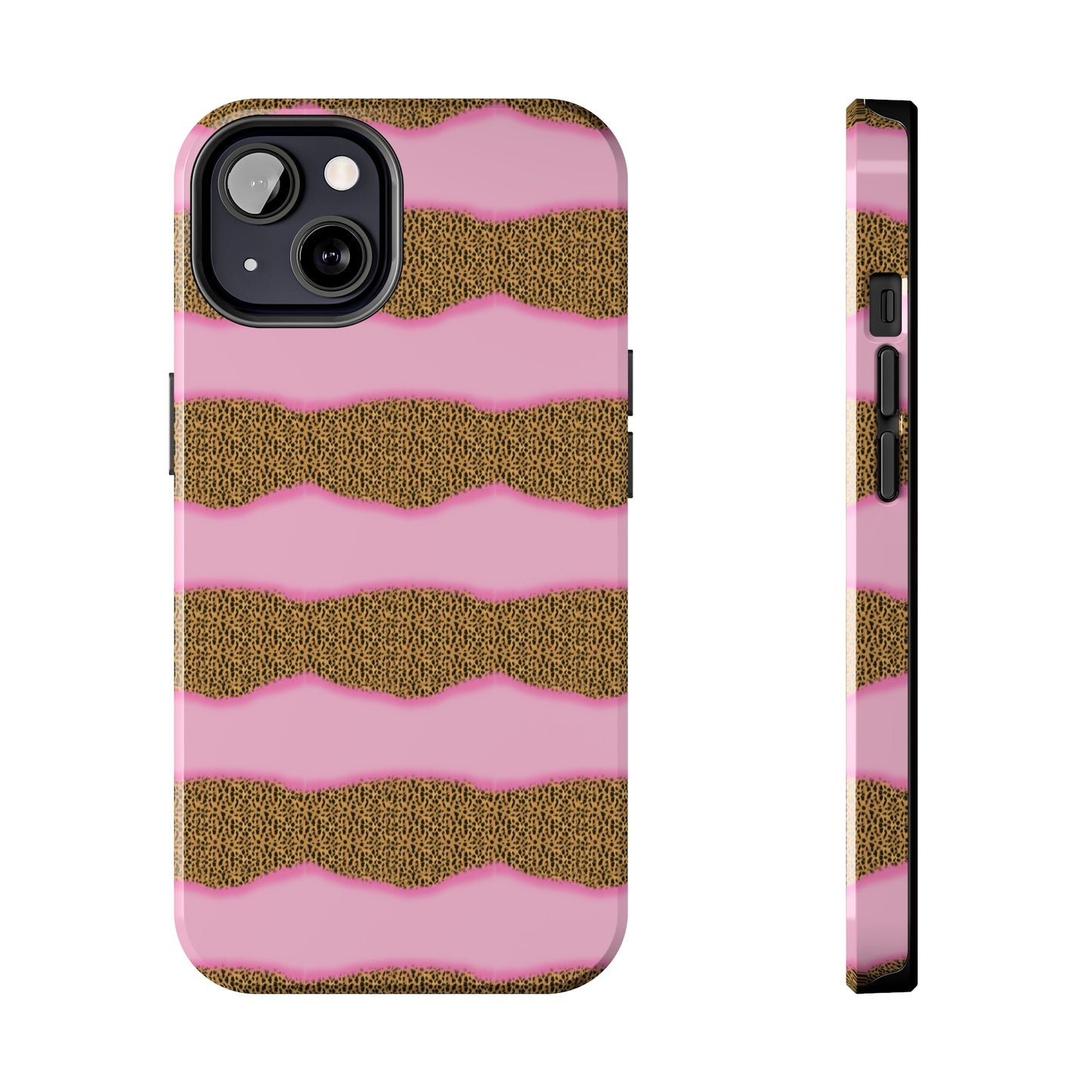 Girly Cheetah Wave Design Phone Case- Lightweight, Impact Resistant Cover for iPhone 6, 6s, 12, 13, 14, 15