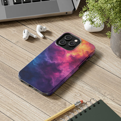 Abstract Art Colorful Nebula Design Phone Case- Lightweight, Impact Resistant Cover for iPhone 6, 6s, 12, 13, 14, 15