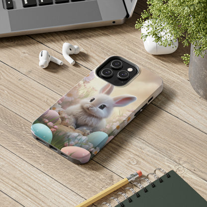 Cute Easter Bunny Pattern Design Tough Phone Case compatible with a large variety of iPhone models, Gift, Phone Case