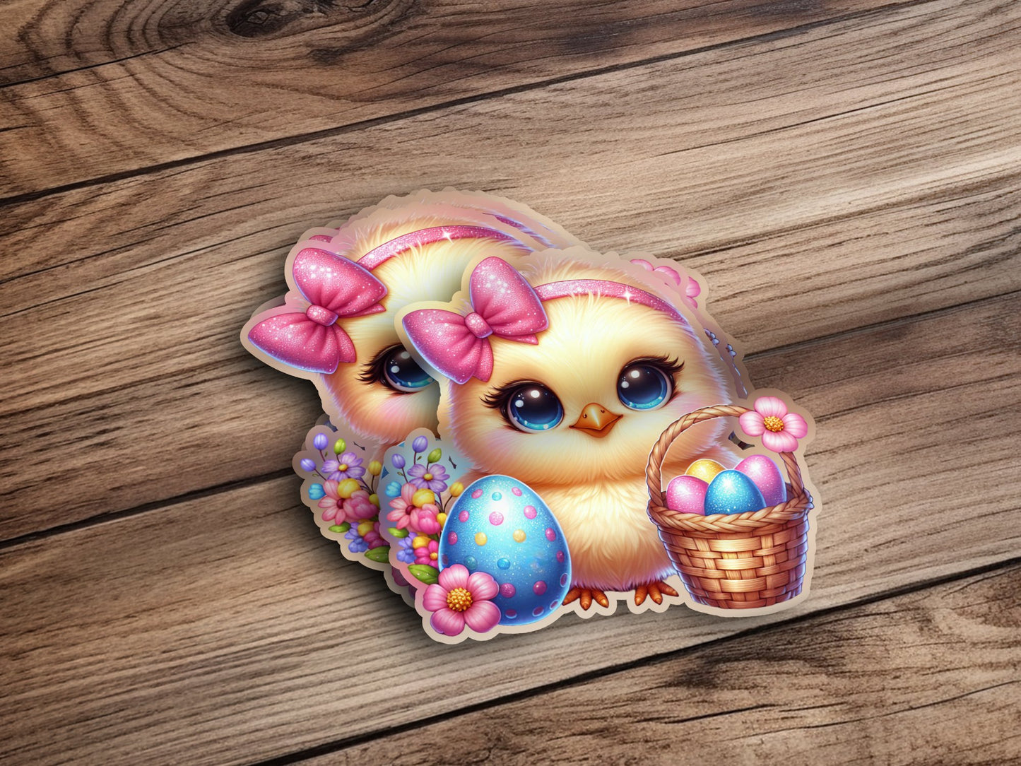 Cute Easter Chick Digital Download, Yellow Chick Clipart, Spring Flowers PNG, Pastel Easter Eggs Graphics, Commercial Use
