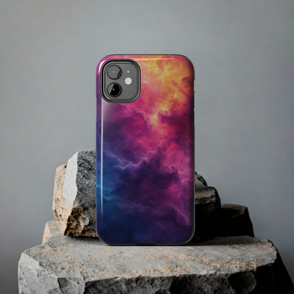 Abstract Art Colorful Nebula Design Phone Case- Lightweight, Impact Resistant Cover for iPhone 6, 6s, 12, 13, 14, 15