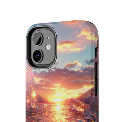 Abstract Sunrise Crystal Design Tough Phone Case