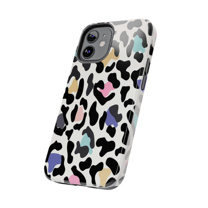 Rainbow Leopard Print design Tough Phone Case compatible with a large variety of iPhone models, Birthday Gift, Phone Case