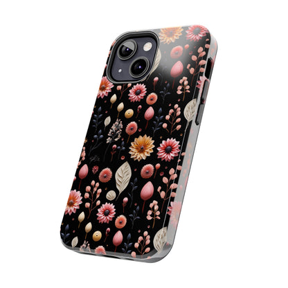 Floating Flowers print design Tough Phone Case compatible with a large variety of iphone models