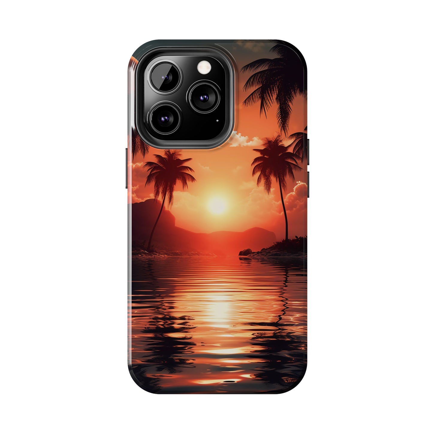 Sunset Beach Design iPhone Case, Beautiful Beach Scene, Artsy Surf Design, Protective Phone Cover compatible with a large variety of iPhone models, Phone Case, Gift