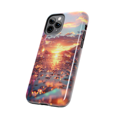 Abstract Sunrise Crystal Design Tough Phone Case