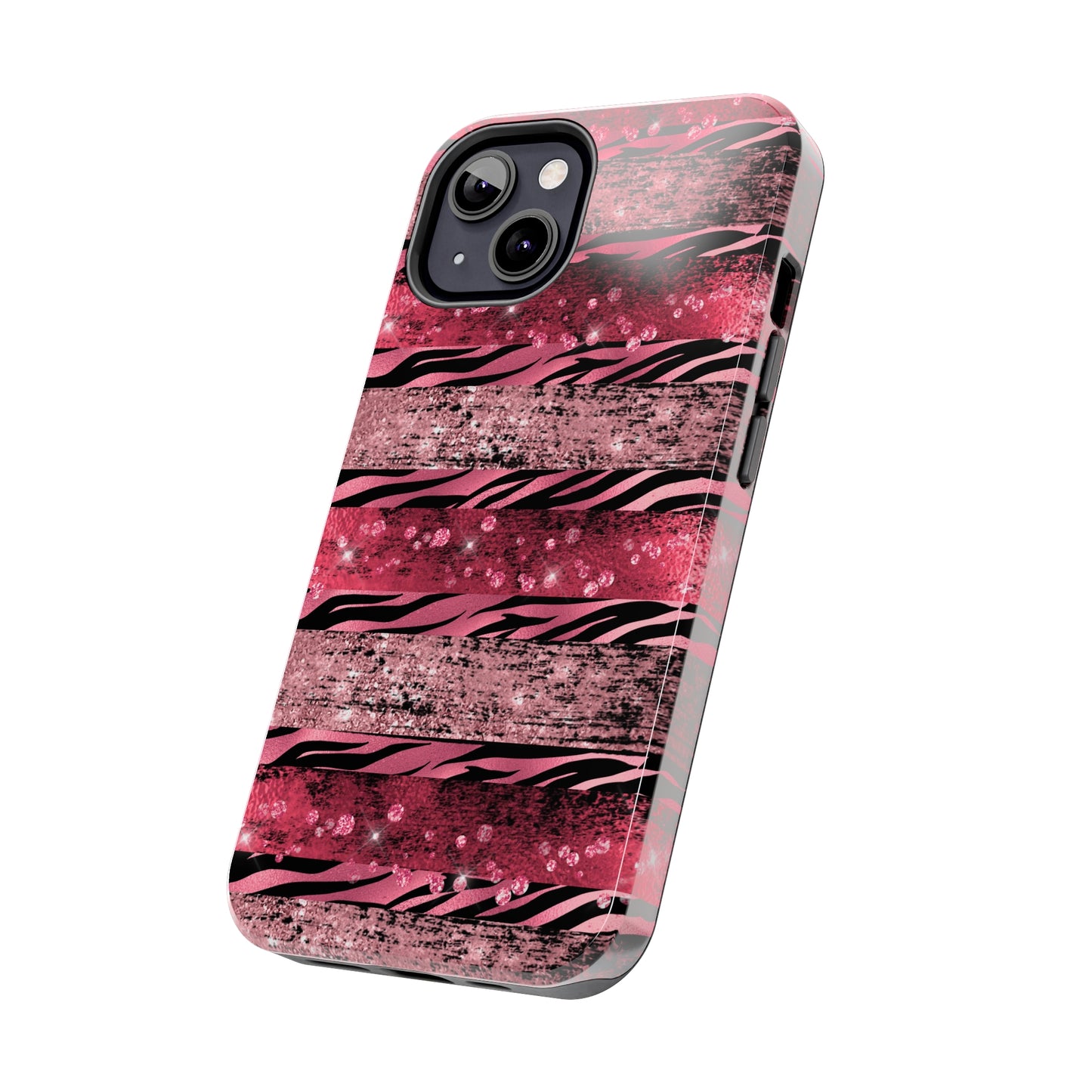 Pink Tiger Design Tough Phone Case compatible with a large variety of phone models, Gift, Phone Case