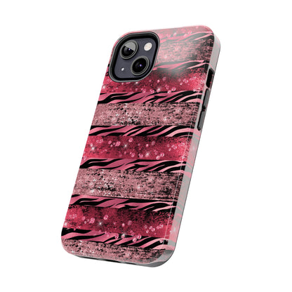 Pink Tiger Design Tough Phone Case compatible with a large variety of phone models, Gift, Phone Case