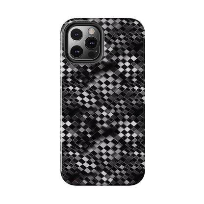 3D Checkerboard Print Pattern Design Tough Phone Case compatible with a large variety of iPhone models, Phone Case, Gift