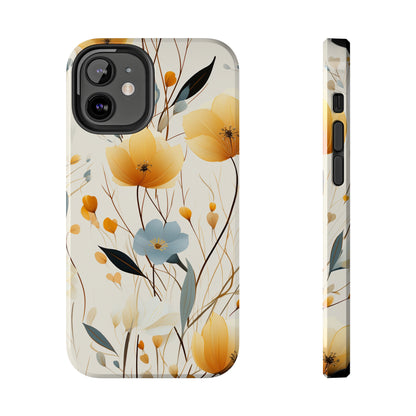 Wildflowers Muted Tones Digital print Design Tough Phone Case compatible with a large variety of iPhone models, Gift, Phone Case