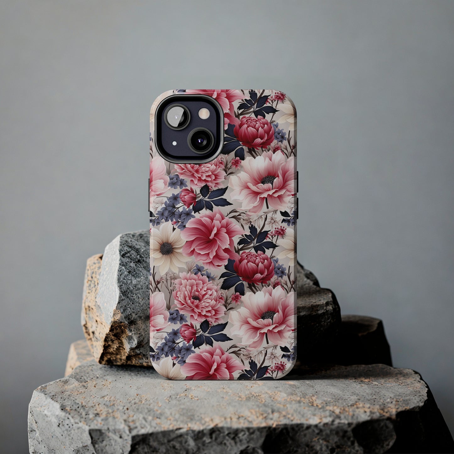 Elegant Blooms Digital print Design Tough Phone Case compatible with a large variety of iPhone models, Gift, Phone Case