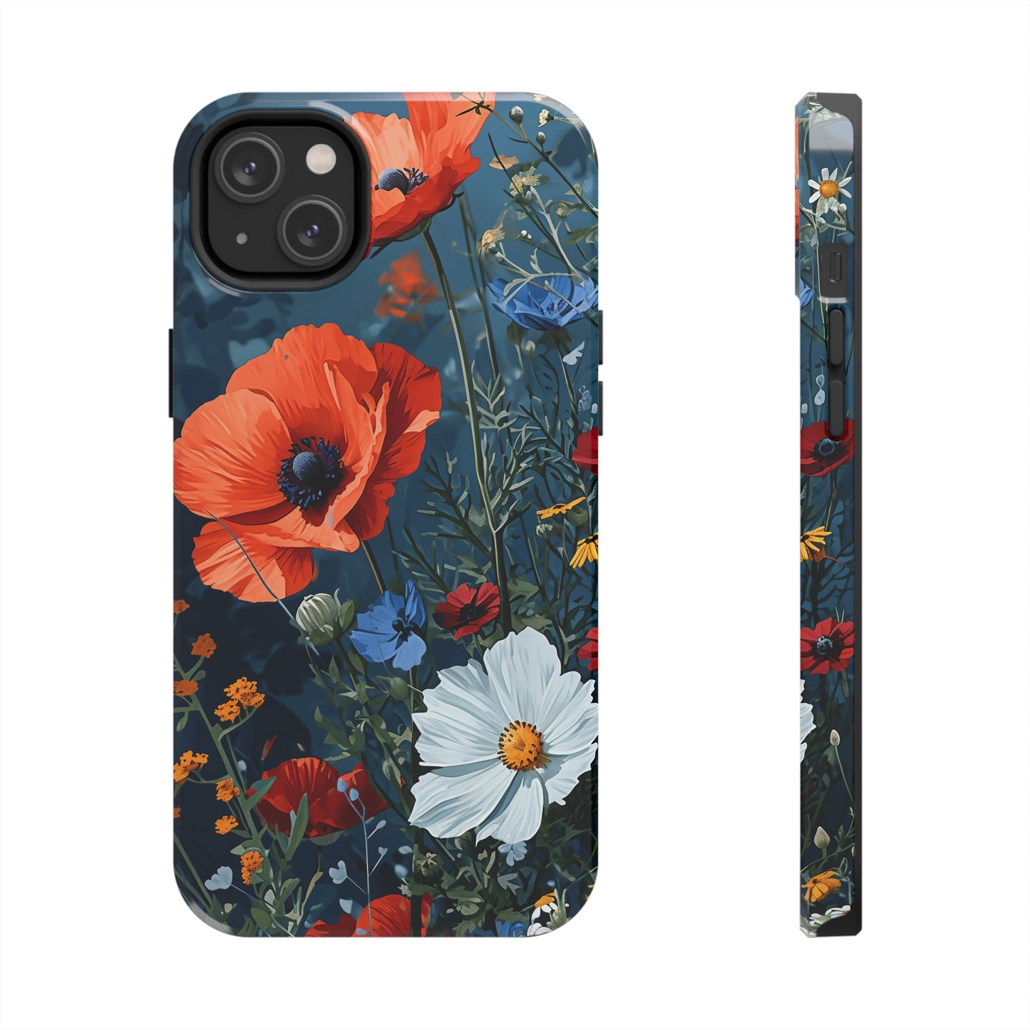 Wildflowers Vibrant Tones Digital print Design Tough Phone Case compatible with a large variety of iPhone models, Gift, Phone Case