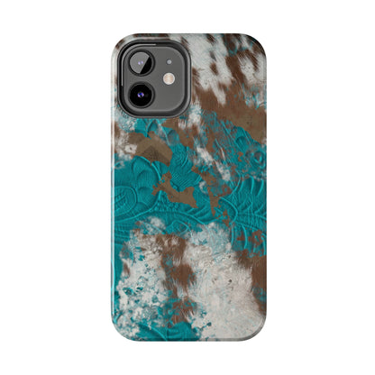 Western Cow Print Design  Phone Case- Lightweight, Impact Resistant Cover for iPhone 6, 6s, 12, 13, 14, 15