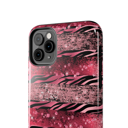 Pink Tiger Design Tough Phone Case compatible with a large variety of phone models, Gift, Phone Case