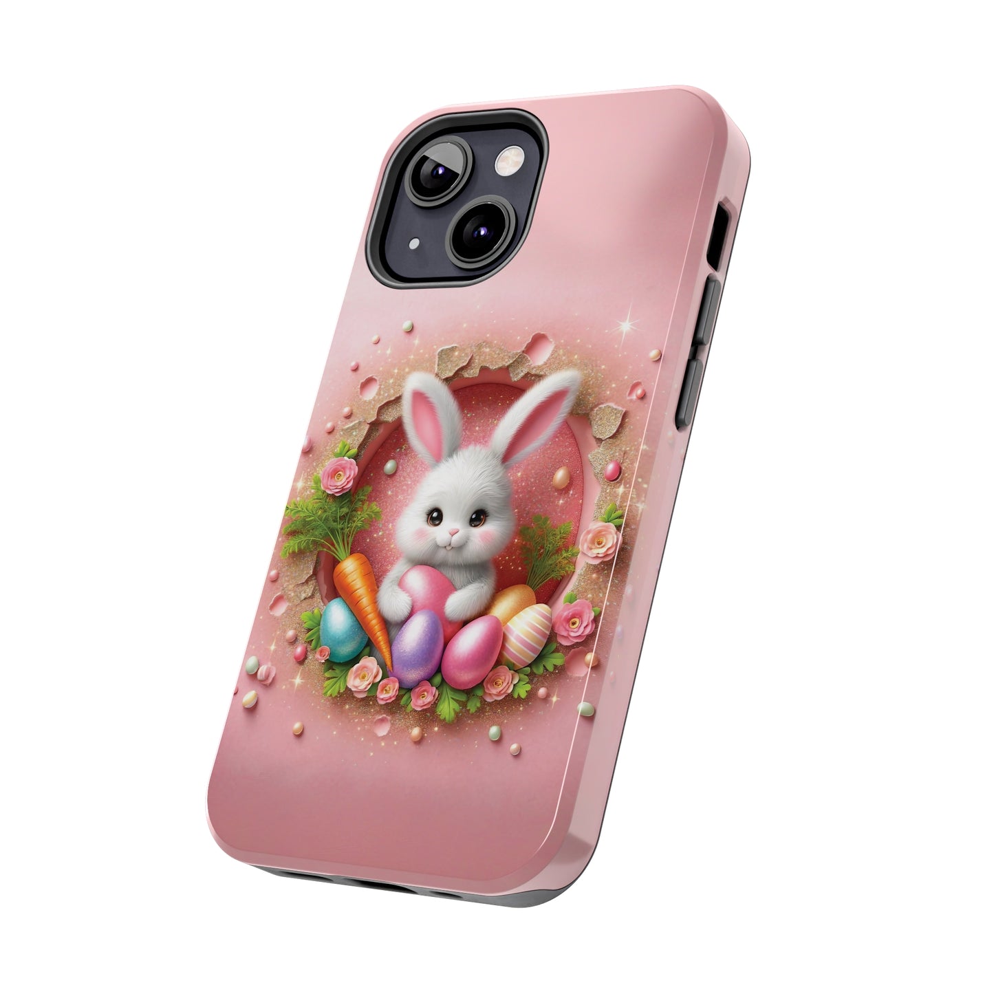 Easter Bunny Hole in the Wall design Tough Phone Case compatible with a large variety of iphone models