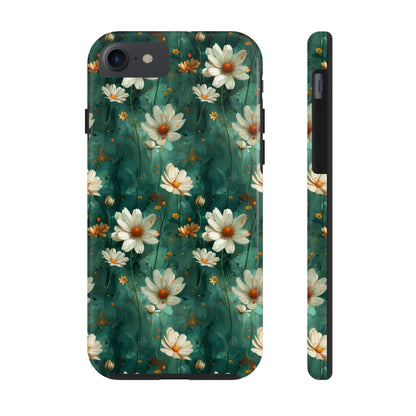 Watercolor Daisy Floral iPhone Case, Elegant White Blossom Design, Protective Phone Cover, Stylish Watercolor Flower Pattern compatible with a large variety of iPhone models, Phone Case, Gift