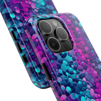 3D Bubble Print Pattern Design Tough Phone Case compatible with a large variety of iPhone models, Phone Case, Gift