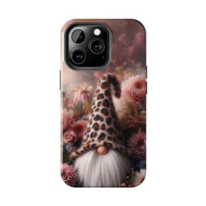 Leopard Print Fantasy Gnome Design Phone Case- Lightweight, Impact Resistant Cover for iPhone 6, 6s, 12, 13, 14, 15