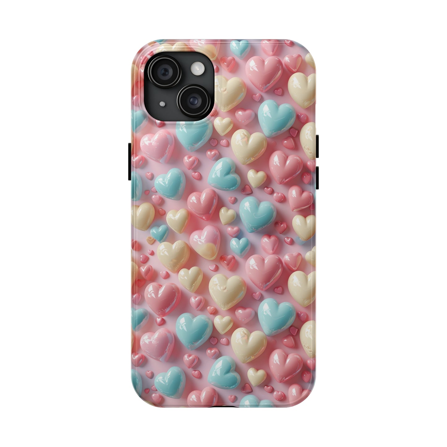 Valentine's Candy Hearts Pattern Design Tough Phone Case compatible with a large variety of iPhone models, Gift, Phone Case