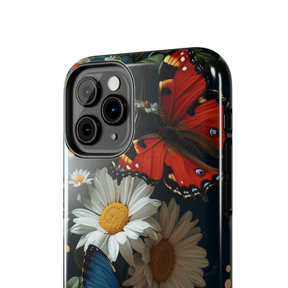 Wildflowers & Butterflies Vibrant Tones Digital print Design Tough Phone Case compatible with a large variety of iPhone models, Phone Case