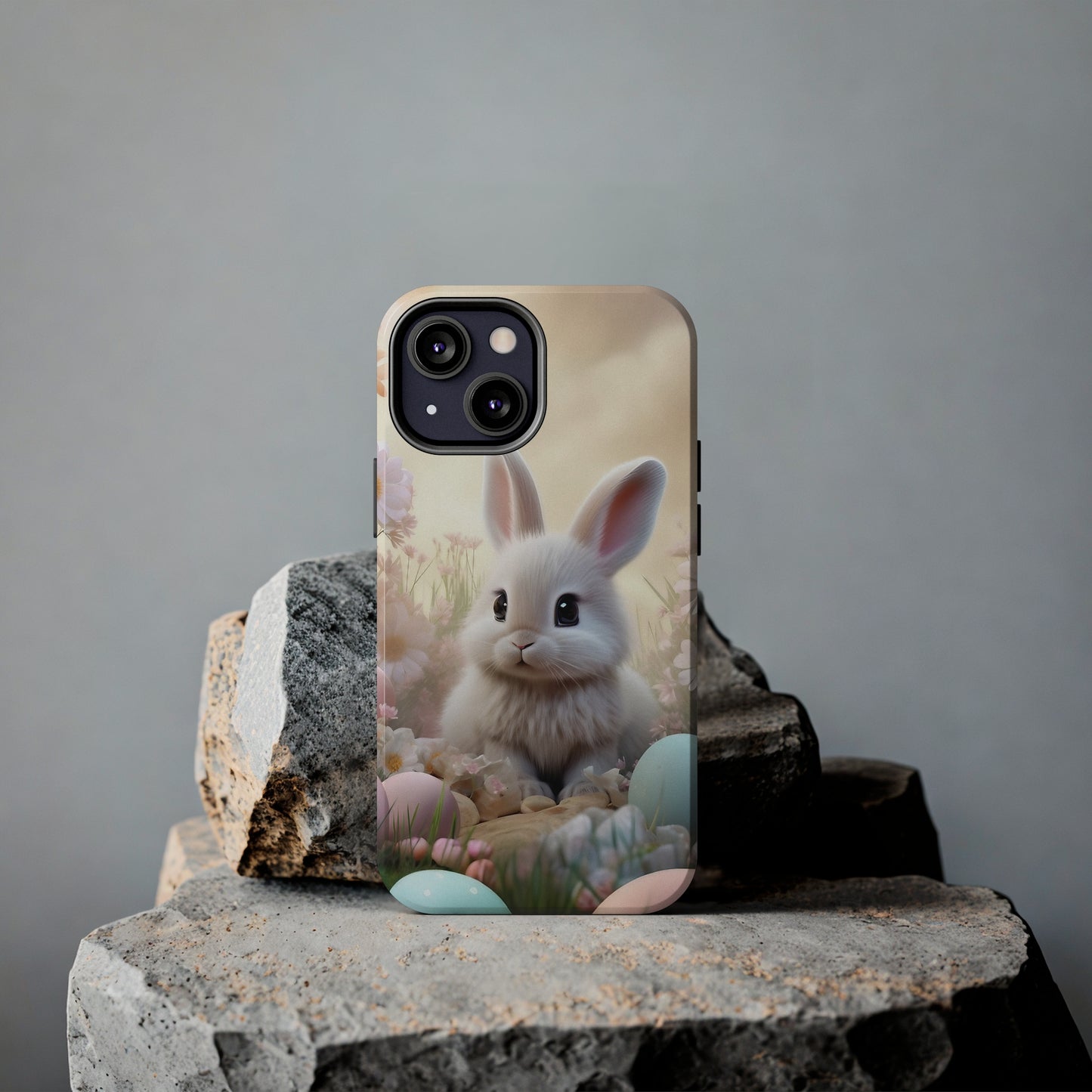 Cute Easter Bunny Pattern Design Tough Phone Case compatible with a large variety of iPhone models, Gift, Phone Case