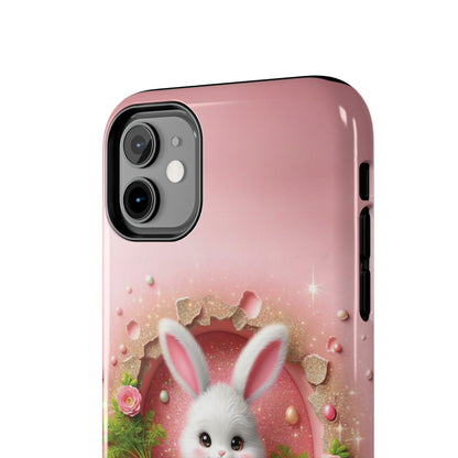 Easter Bunny Hole in the Wall design Tough Phone Case compatible with a large variety of iphone models