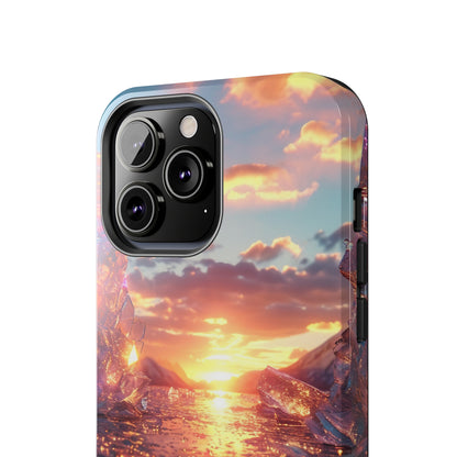 Abstract Sunrise Crystal Design Tough Phone Case