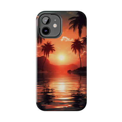 Sunset Beach Design iPhone Case, Beautiful Beach Scene, Artsy Surf Design, Protective Phone Cover compatible with a large variety of iPhone models, Phone Case, Gift