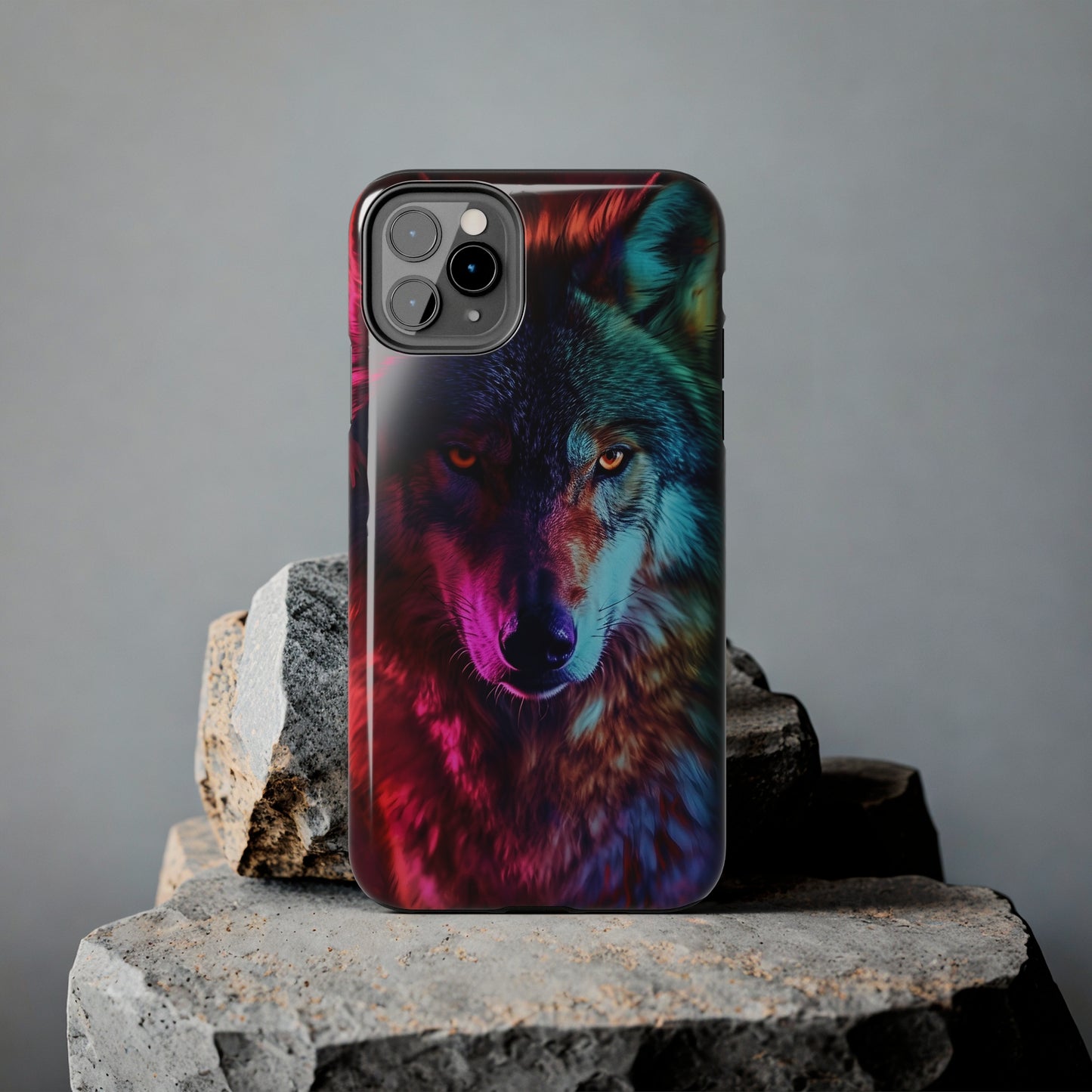 Wolf Digital print Design Tough Phone Case compatible with a large variety of iPhone models, Gift, Phone Case