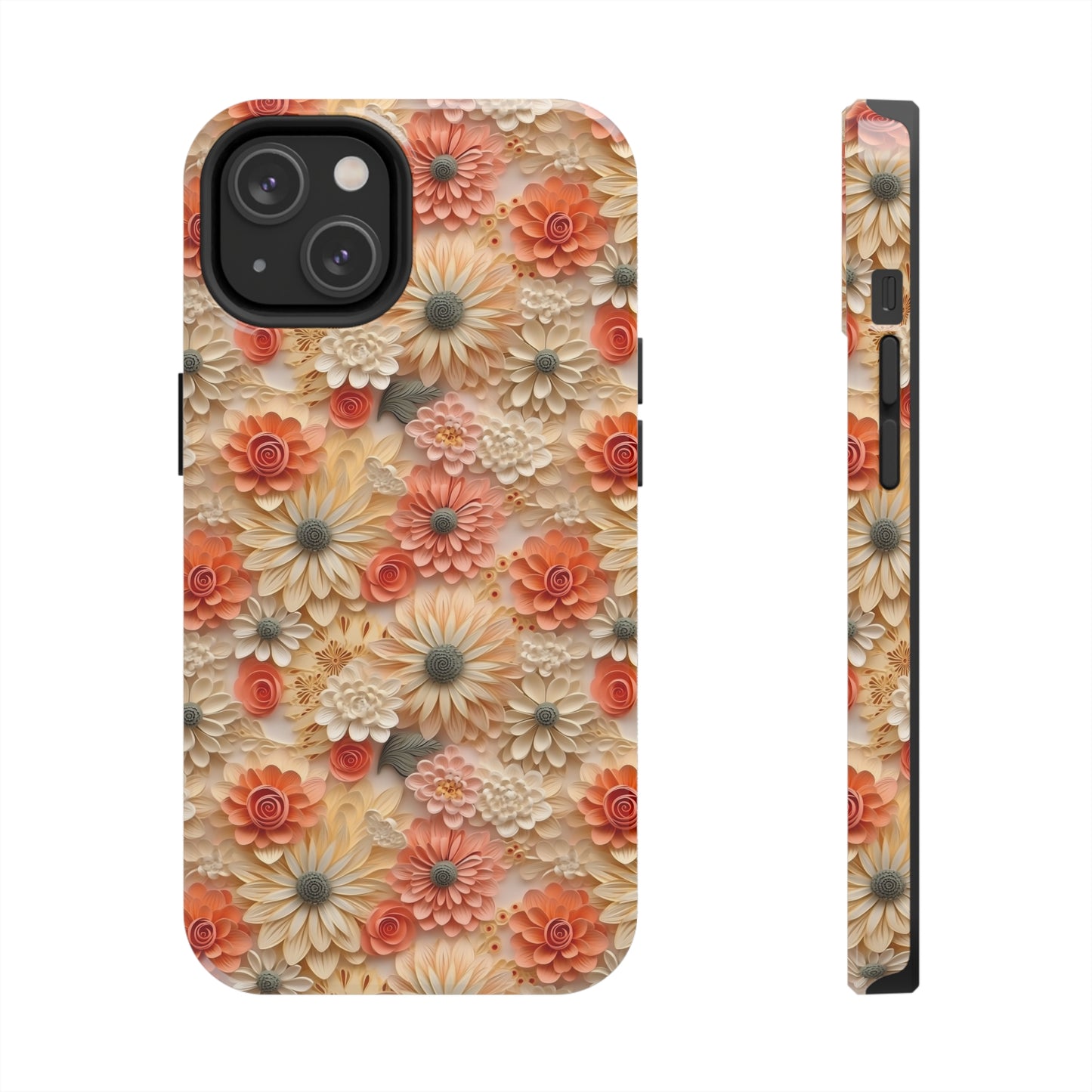 3D Wildflower Floral Pattern print design Phone Case- Lightweight, Impact Resistant Cover for iPhone 6, 6s, 12, 13, 14, 15