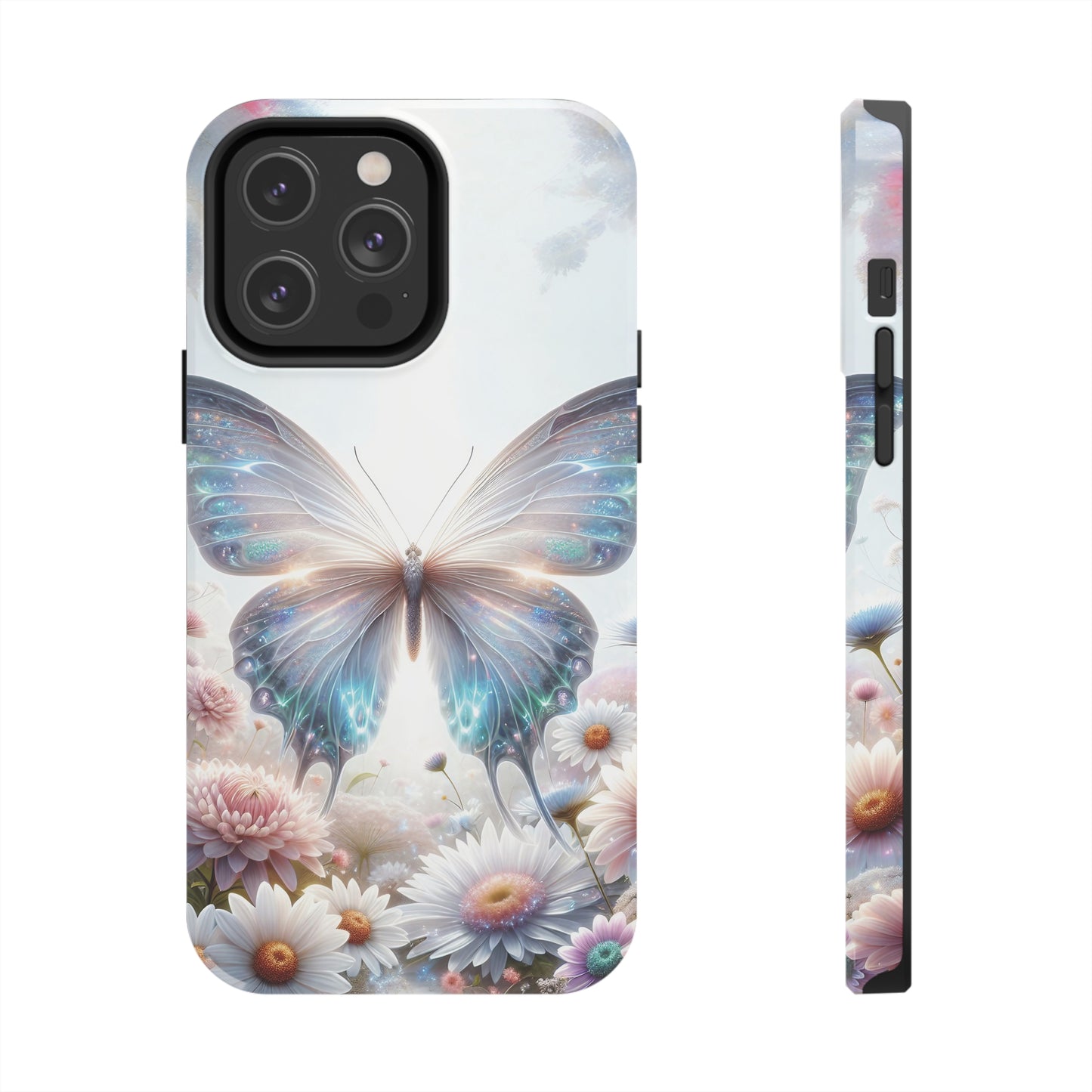 Fantasy Butterfly and Floral design Tough Phone Case compatible with a large variety of iphone models