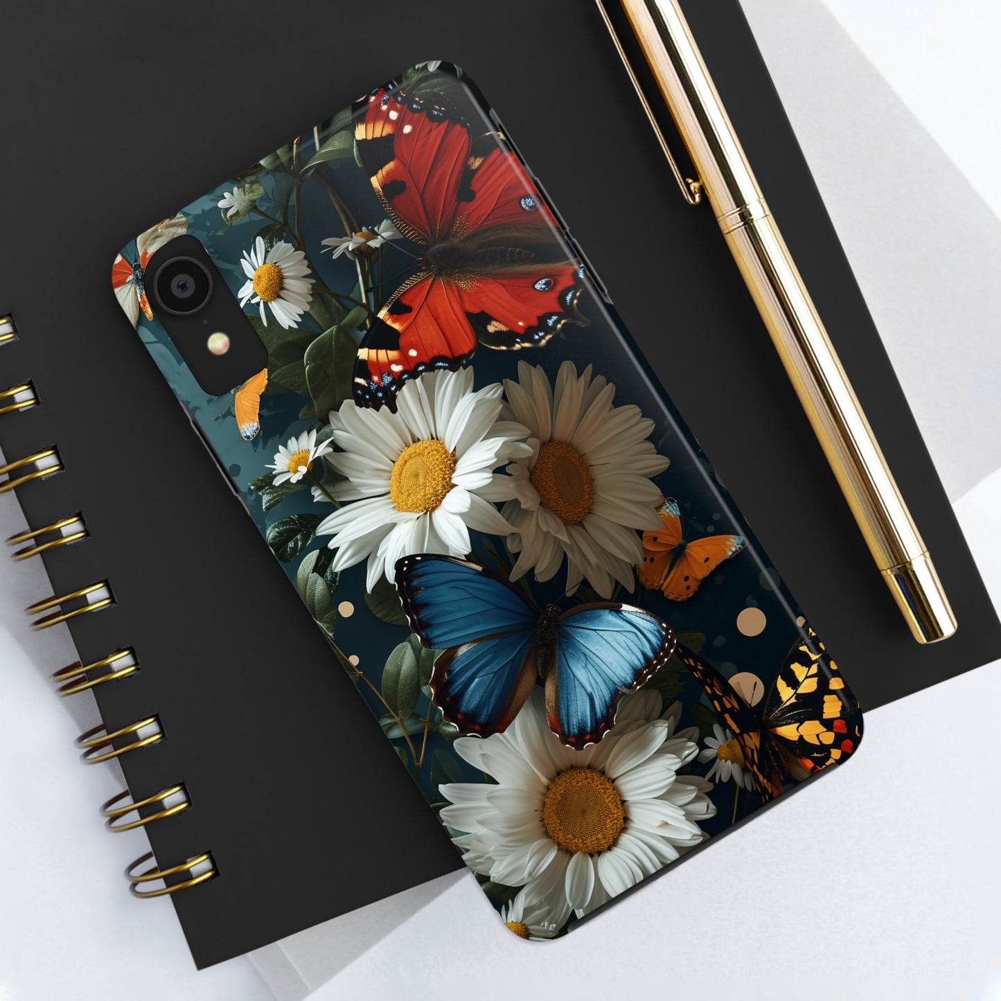 Wildflowers & Butterflies Vibrant Tones Digital print Design Tough Phone Case compatible with a large variety of iPhone models, Phone Case